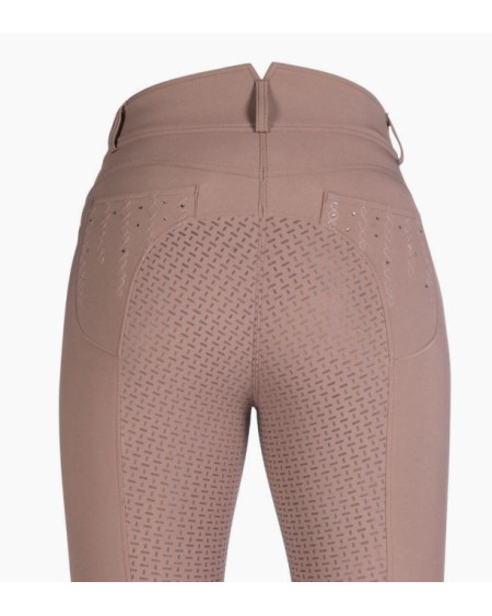 HKM rijbroek Lavender Bay, siliconen full seat, Taupe