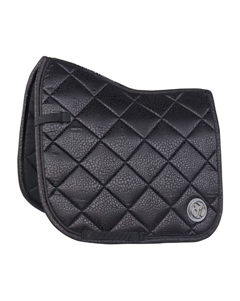 Harry's Horse Zadeldek Reverso Leopard, Zwart