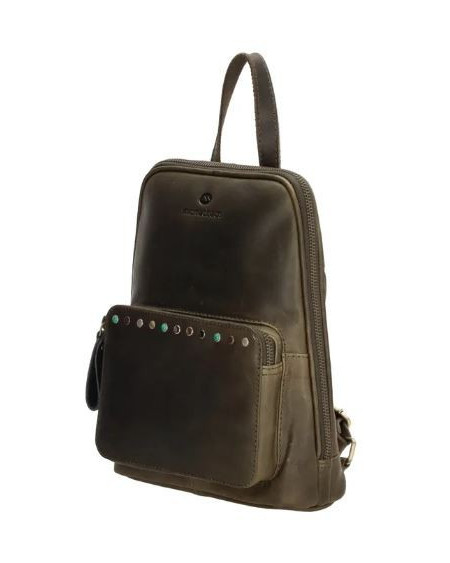 MicMacBags Masterpiece rugtas 20351, Olijfgroen