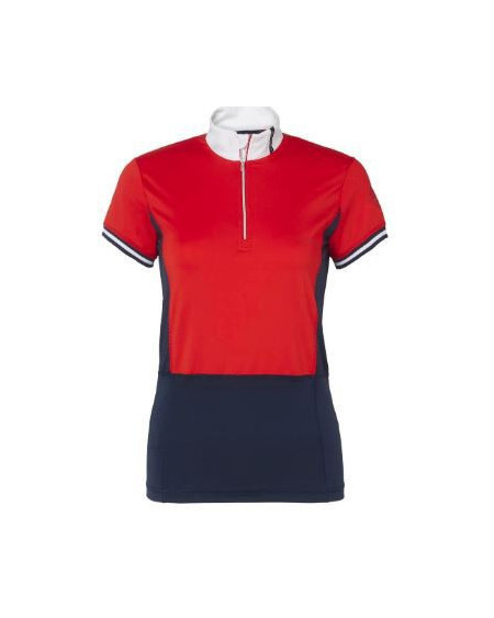 Mountain Horse Brilliant Event Tech Top, Intense Red/Navy