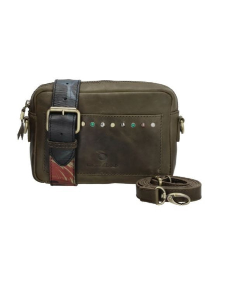 MicMacBags Masterpiece Schoudertas 20338, Olijfgroen