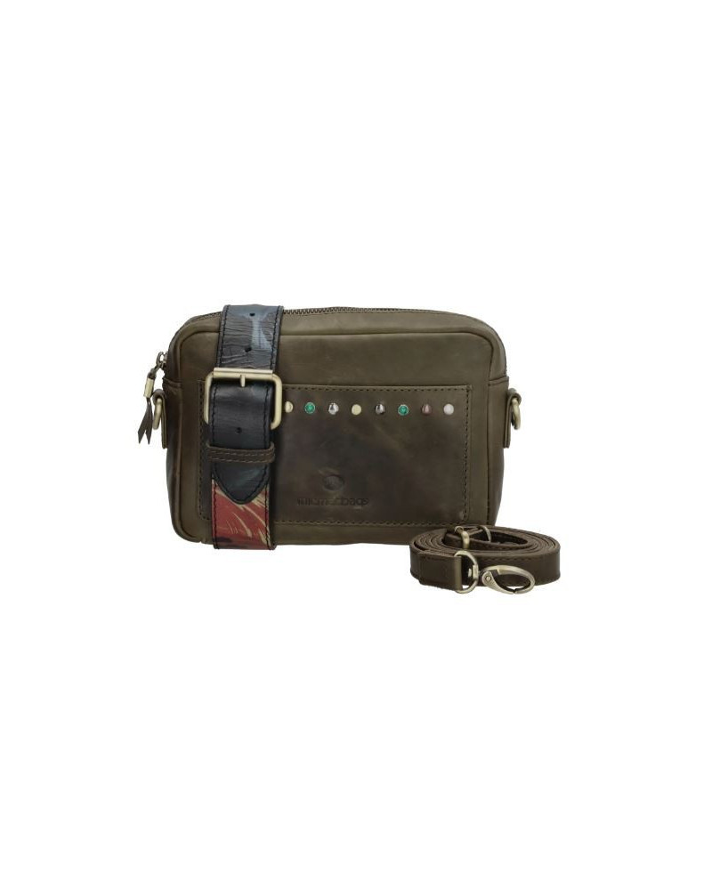 MicMacBags Masterpiece Schoudertas 20338, Olijfgroen