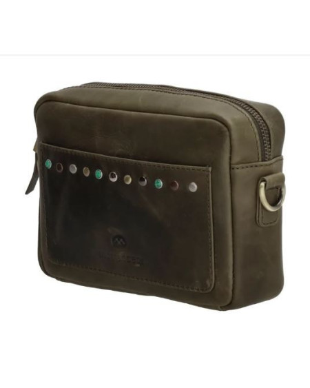 MicMacBags Masterpiece Schoudertas 20338, Olijfgroen