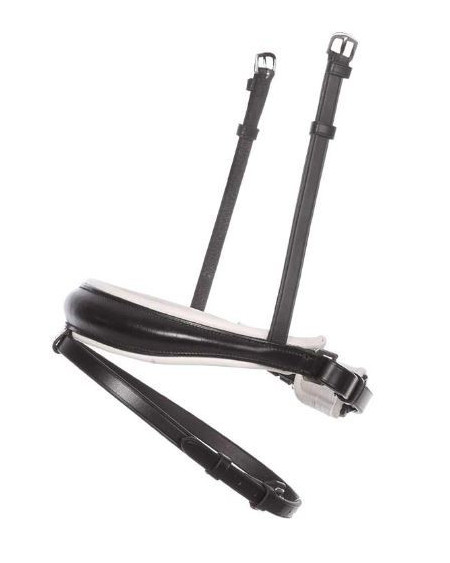 Kavalkade aansnoerneusriem Charlotte, Zwart/Wit onderlegd