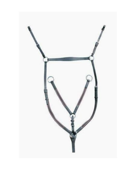 HKM Borsttuig met martingaal, Zwart