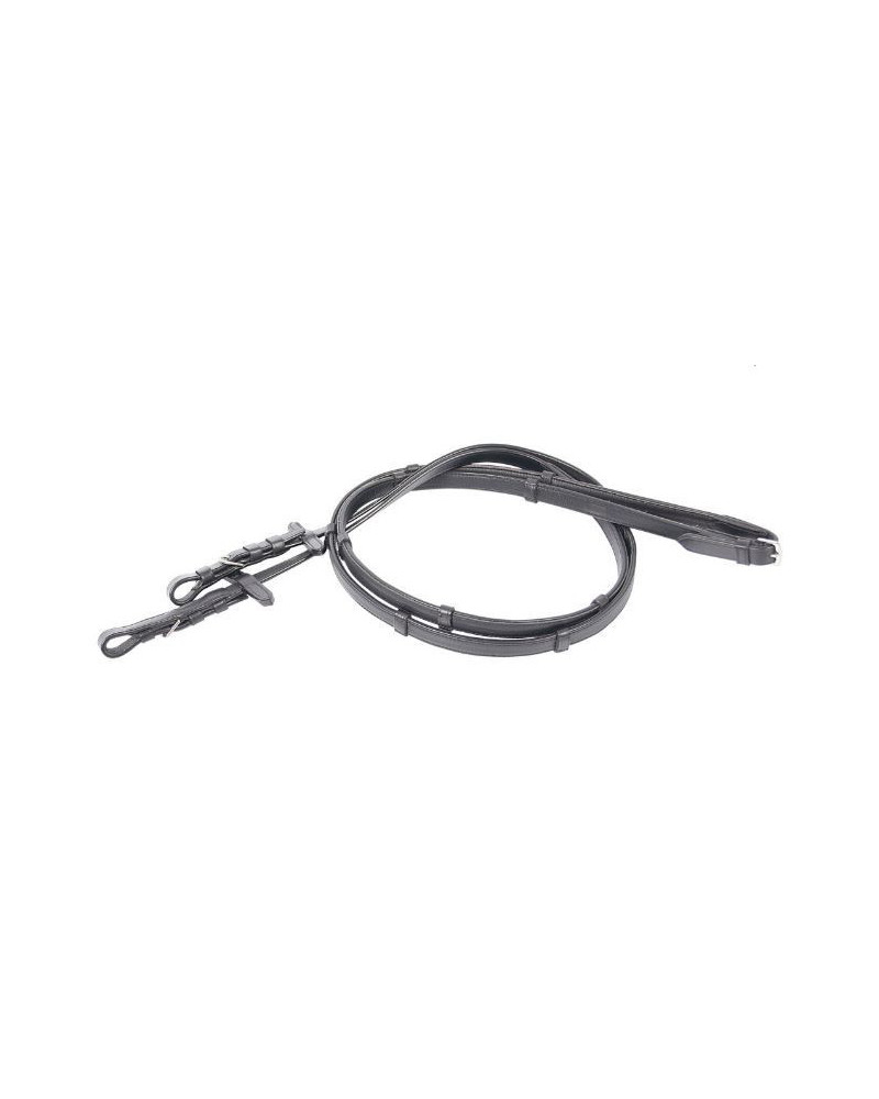 Harry's Horse Soft Leder Teugels met stops, Zwart