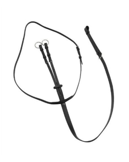 Horka verstelbare martingaal met rubber stop, Zwart