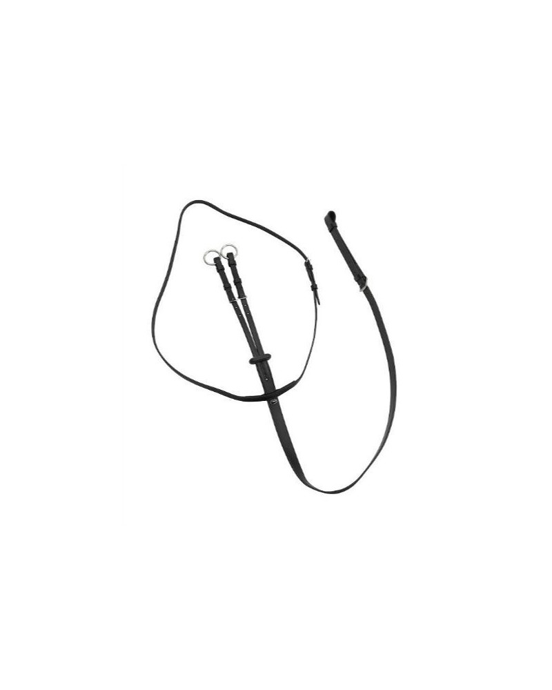 Horka verstelbare martingaal met rubber stop, Zwart