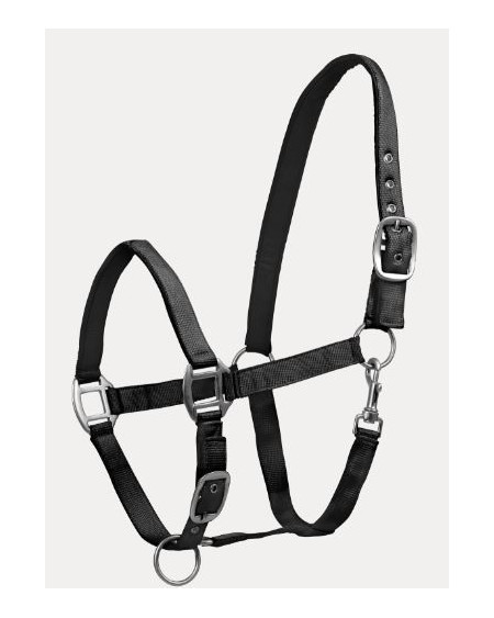 Waldhausen zacht onderlegd Halster Satin, Zwart