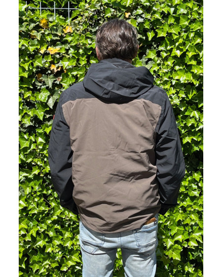 Nordberg WATERDICHT Softshell/Mesh herenjack David, Zwart/Taupe