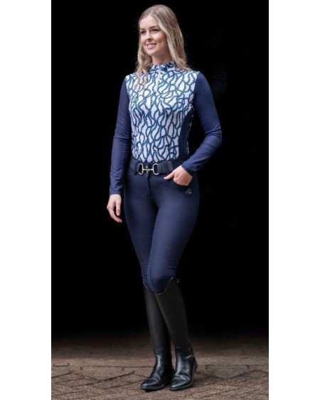 HKM Shirt Chain, Wit/Marineblauw