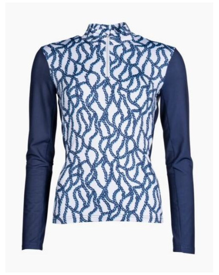 HKM Shirt Chain, Wit/Marineblauw