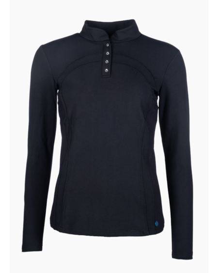 HKM Shirt Port Royal, lange mouw, Zwart