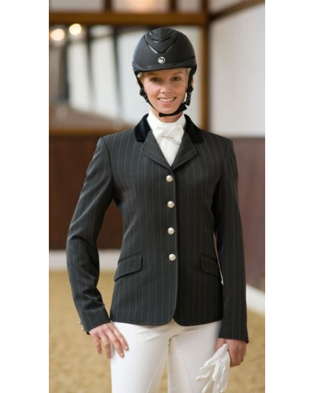 Busse Wedstrijdjas Aachen, grijs/wit gestreept