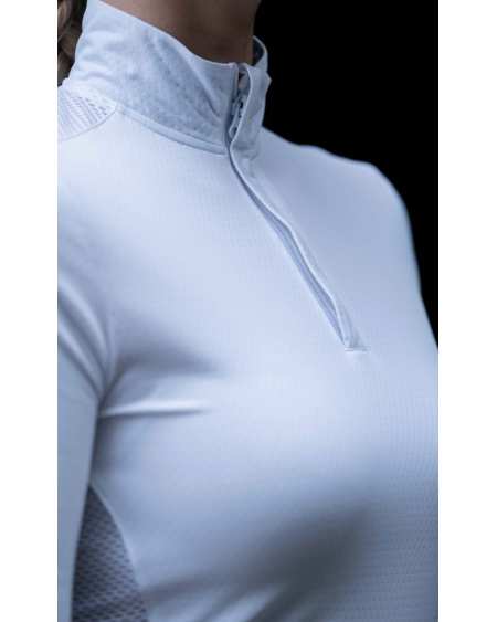 HKM Wedstrijdshirt Hunter, lange mouw, Wit