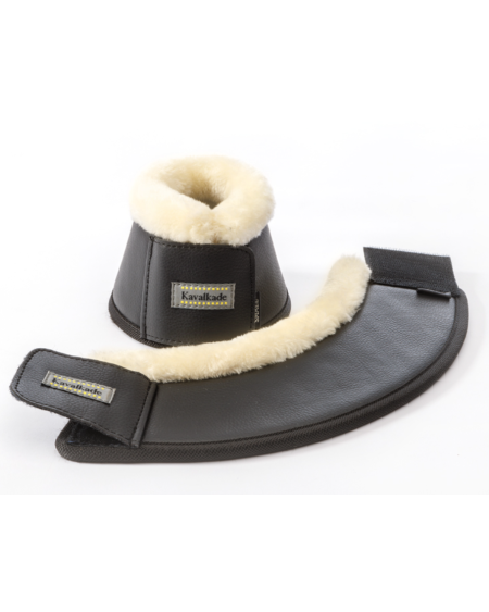 Kavalkade springschoenen met imitatiebontrand, Zwart