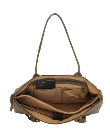 MicMacBags Marrakech Laptoptas 20674, Olijfgroen