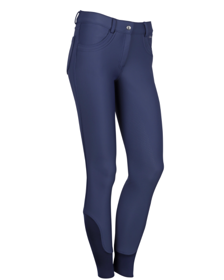 Harry's Horse Softshell Winter Rijbroek Full Grip, Staalblauw