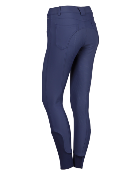 Harry's Horse Softshell Winter Rijbroek Full Grip, Staalblauw