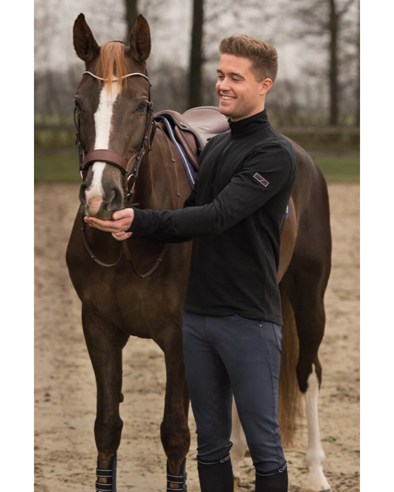 QHP Heren Rijbroek Novan Knie Grip, Navy