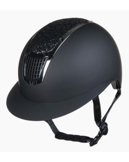 HKM Veiligheidshelm Glamour Shield, Zwart/Zilver