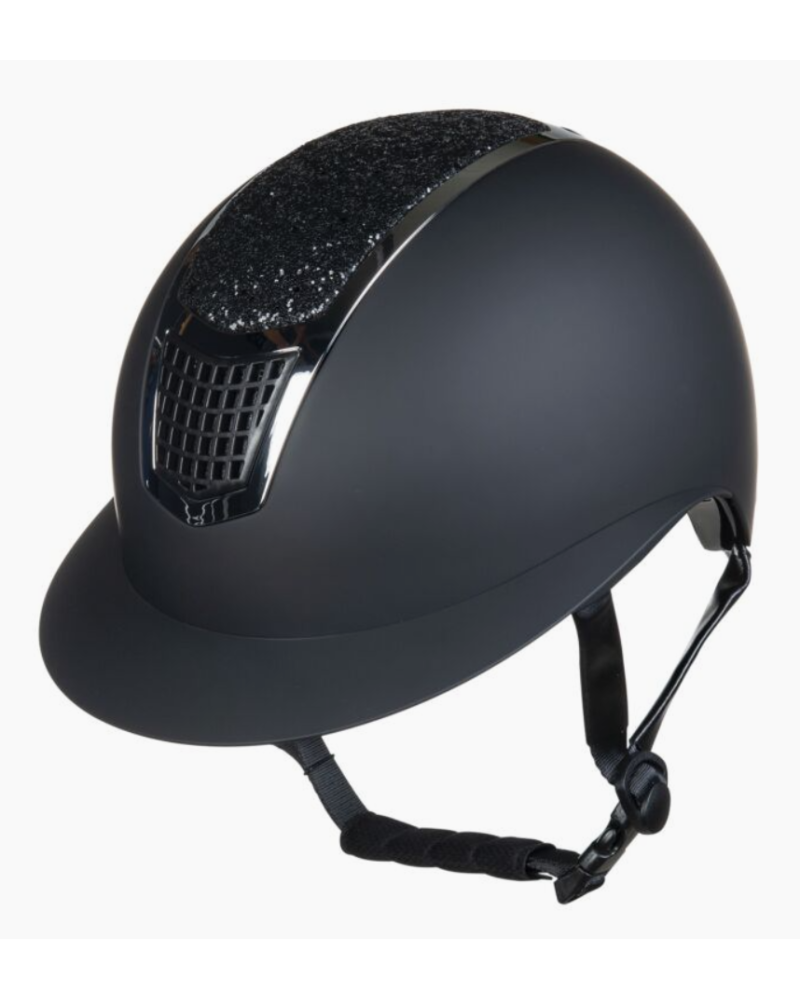 HKM Veiligheidshelm Glamour Shield, Zwart/Zilver