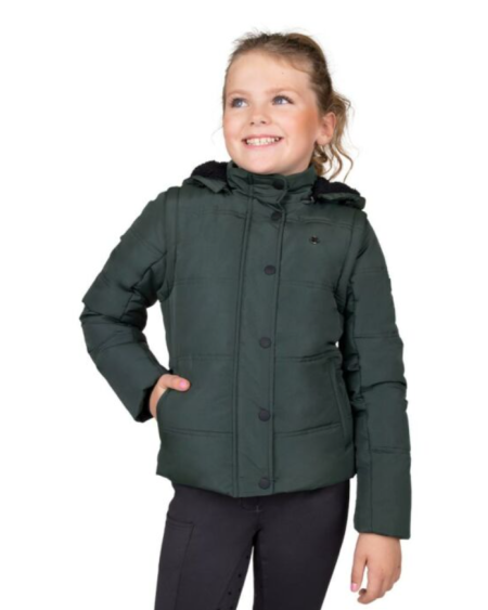 QHP Kinderrijjas/-bodywarmer Rayah, Jungle Green