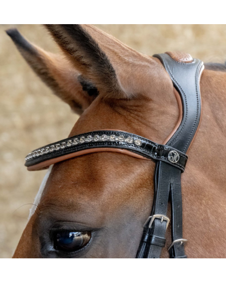 Harry's Horse Hoofdstel Black Cognac, Zwart