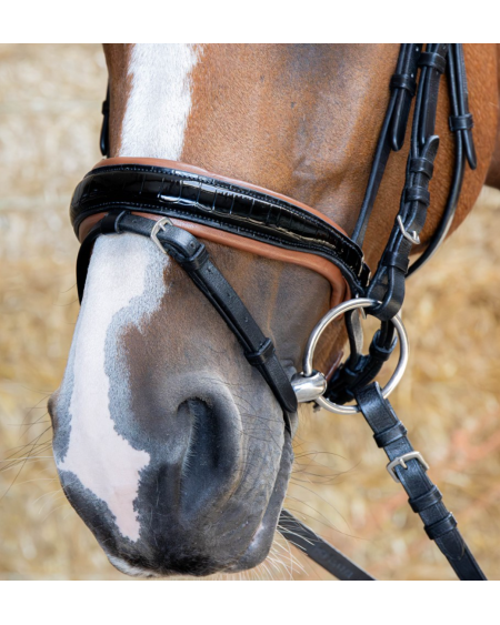 Harry's Horse Hoofdstel Black Cognac, Zwart