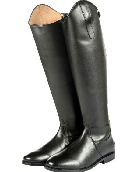 HKM leren rijlaarzen Vareno, Zwart, 40+41 standaard lengte/-wijdte