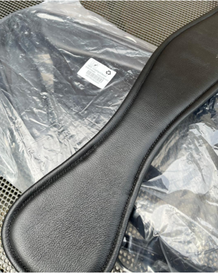 HKM Luxe Leren Longeersingel Deluxe m extra blokken en leren dressuursingel, Zwart