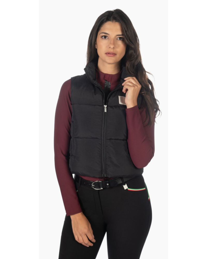 Lauria Garrelli korte getailleerde bodywarmer Livigno, Zwart
