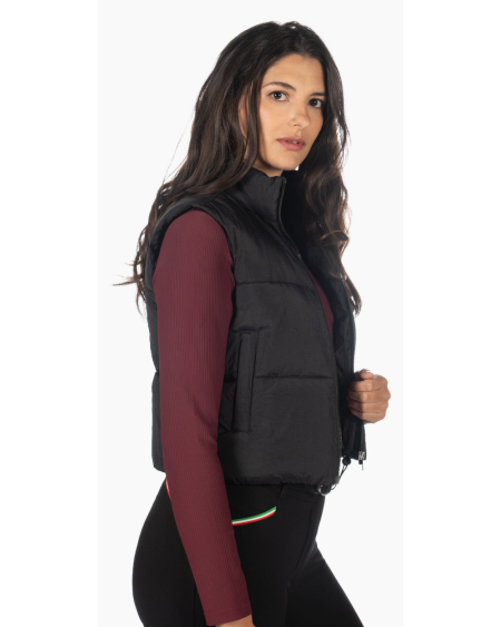 Lauria Garrelli korte getailleerde bodywarmer Livigno, Zwart