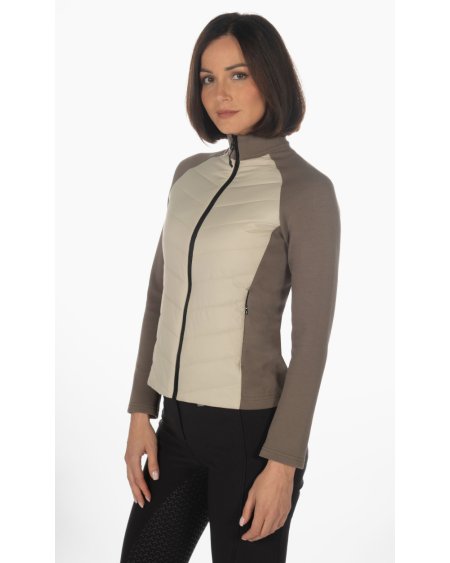 Lauria Garrelli gewatteerde jas Amalfi, Beige/Taupe
