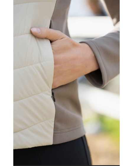 Lauria Garrelli gewatteerde jas Amalfi, Beige/Taupe