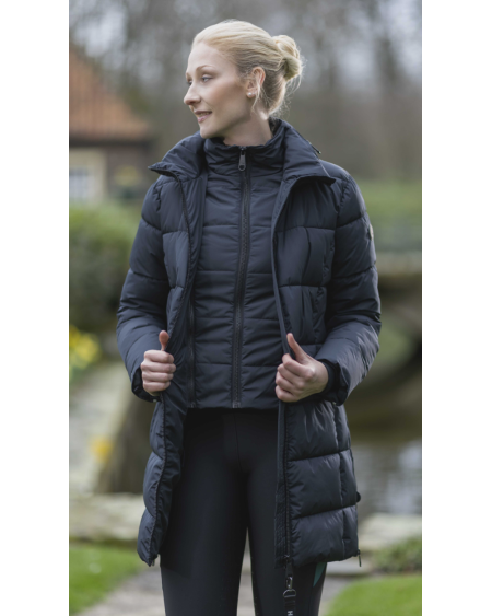 HKM 2-in-1 Rijjas/bodywarmer Dakota, Zwart