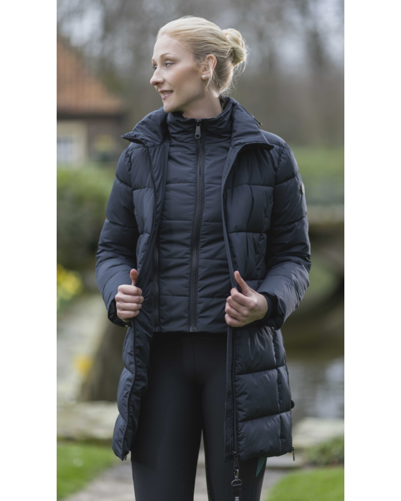 HKM 2-in-1 Rijjas/bodywarmer Dakota, Zwart
