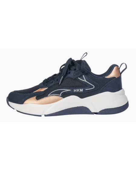 HKM Sneakers - Roségold Glamour-style, Donkerblauw