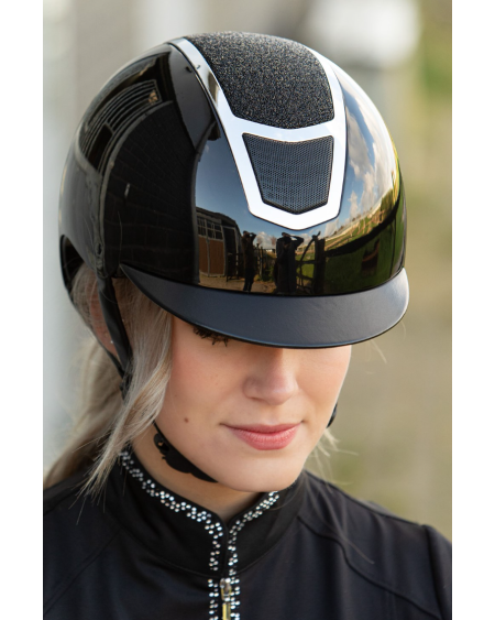 Harry's Horse Veiligheidshelm Matterhorn Sparkle, Zwart-Zilver