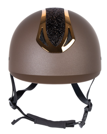 Harry's Horse Veiligheidscap Pro F2 Matt Crystal, Bruin-Goud
