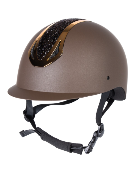 Harry's Horse Veiligheidscap Pro F2 Matt Crystal, Bruin-Goud