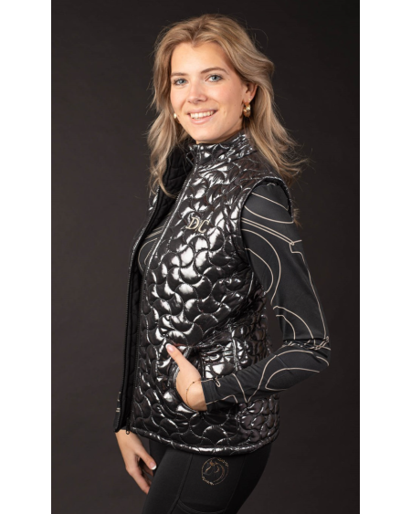 HH Reversible Bodywarmer Denici Cavalli Stardust, Zwart