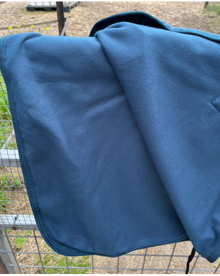 Waldhausen waterdichte, fleece-gevoerde uitrijdeken, Donkerblauw-geruit