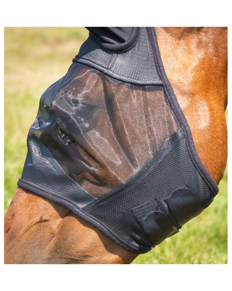 Harry's Horse vliegenmasker Flyshield, bamboo lining, Zwart