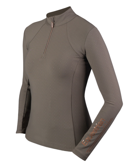 Horka Trainingsshirt Luxury Equestrian Pro, Coffee/Rosé