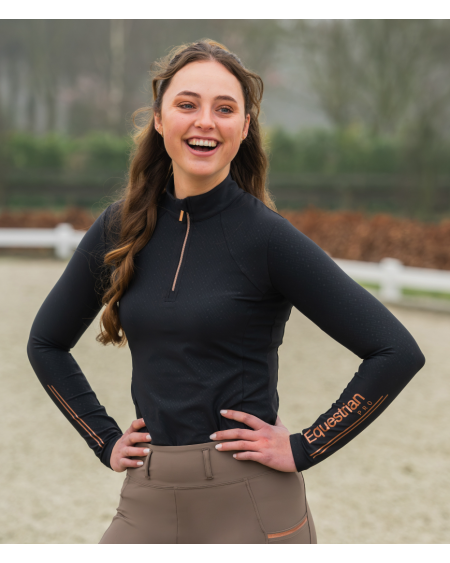Horka Trainingsshirt Luxury Equestrian Pro, Black/Rosé
