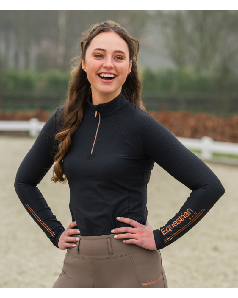 Horka Trainingsshirt Luxury Equestrian Pro, Black/Rosé