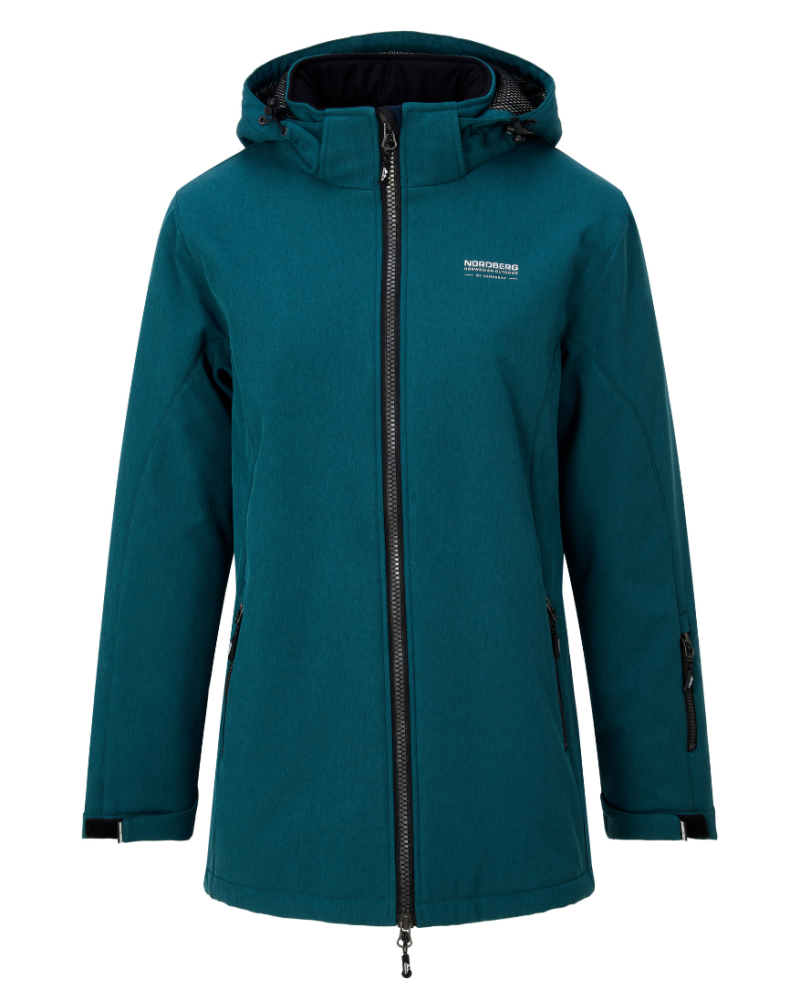 Nordberg Olla 3/4 Padded Softshell Jas, Lagoon Melange