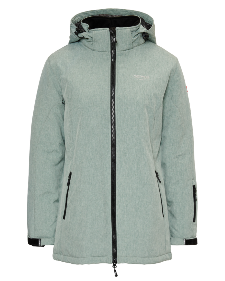 Nordberg Olla 3/4 Padded Softshell Jas, Herbal Green Melange